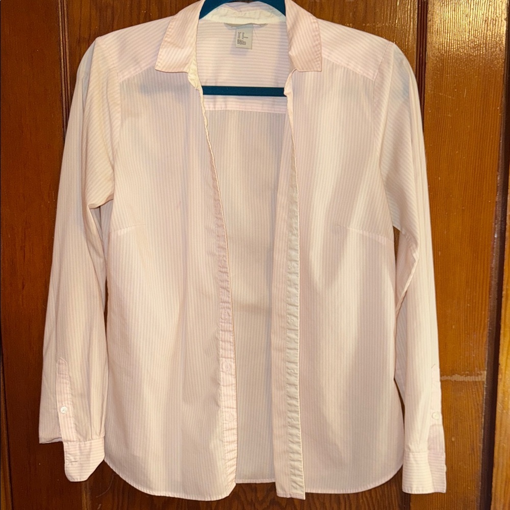 H&M Light Pink Striped Shirt